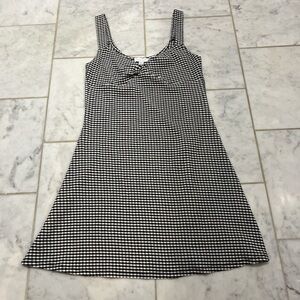 Topshop Black and White Checkered Mini Dress. Small pull at the back.